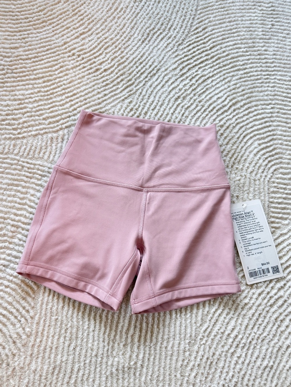 NWT Lululemon Pink Align Shorts 4”